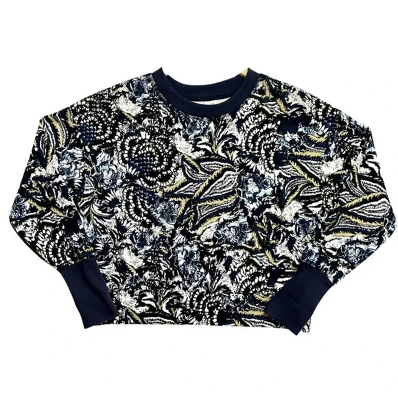 NWOT Joie Caleigh Floral Paisley Cropped Sweatshirt - Picture 1 of 4